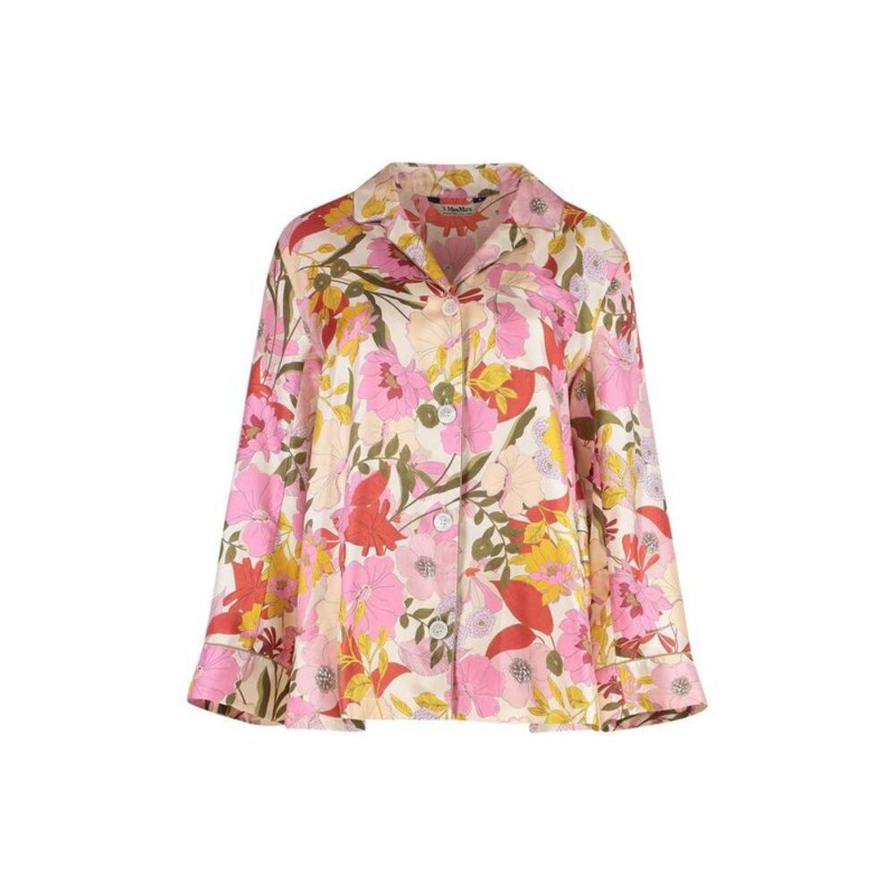 S MAX MARA Floral Print Silk Blend Shirt Women MULTICOLOR Shirts